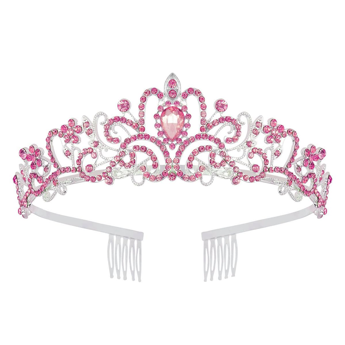 Tiara Crown for Women Crystal Tiara for Bride Prom Queen Birthday Party-image-8