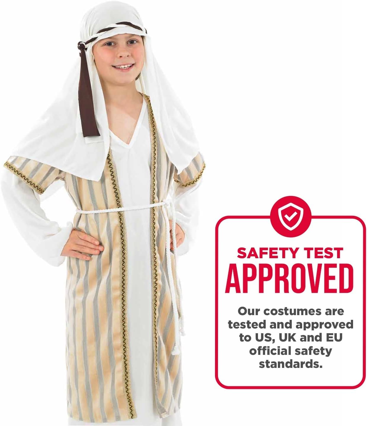 fun shack Shepherd Costume for Kids, Boys Shepherd Costume, Boys Christmas Costumes, Nativity Costumes for Kids - Image 5