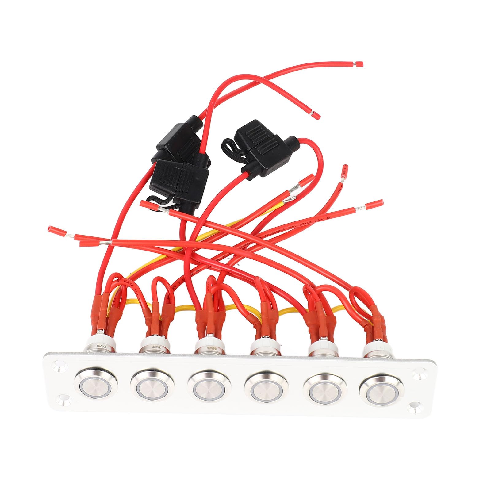 Panneau de Commutation 6 Gangs en Acier Inoxydable 12 à 24 V DC,