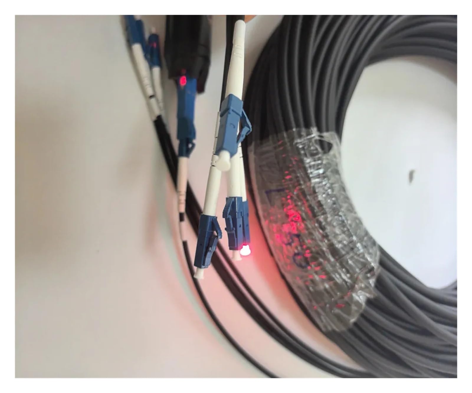 Câble à fibre optique blindé TPU, monomode, 12 conducteurs, cordon de raccordement à fibre optique, extérieur, 10 m à 50 m(LC-LC 50meters)