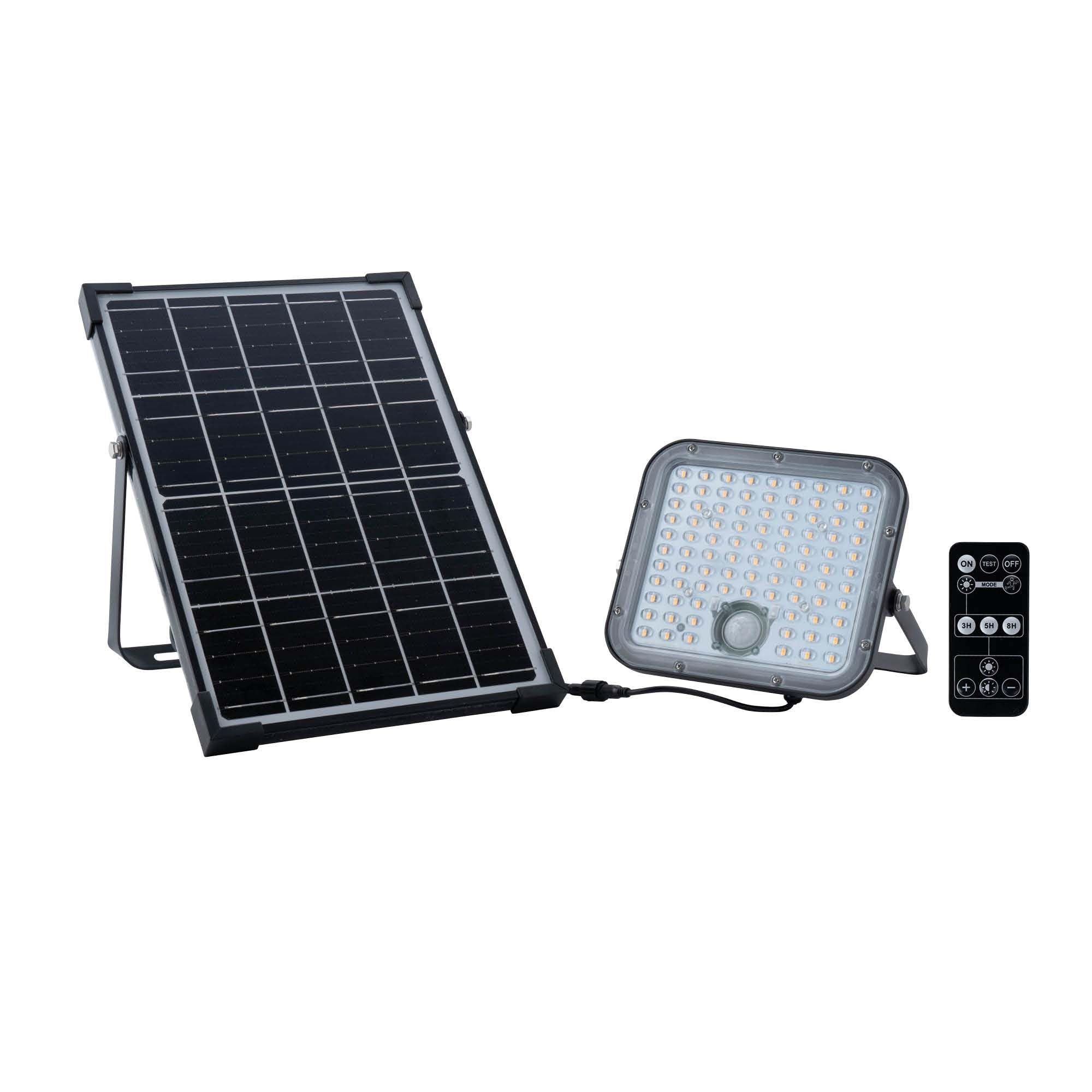 Ledvion Grey - Modern Solar Wall Lamp Whitemotion Sensor, 30W & 4800 Lumen, 4000K, Ip65 Waterproof,