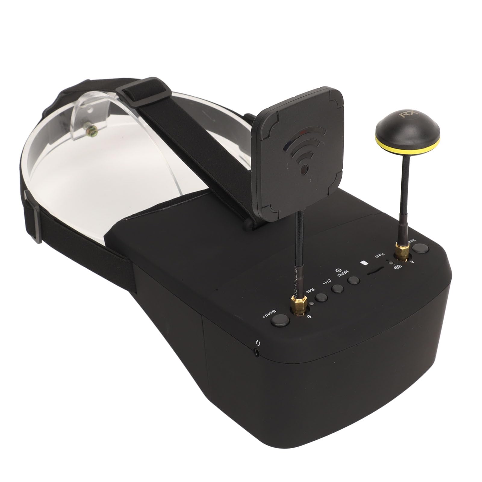 Gafas de drones de registro de DVR, FPV Goggles 5 pulgadas 5.8GHz 40Ch 800x480 Resolución, batería incorporada de 2000mAh para una experiencia FPV mejorada para una