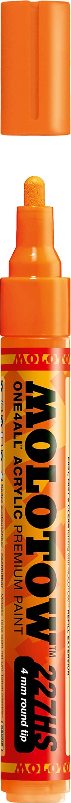 ONE4ALL Acrylic Paint Marker, 4mm, Neon Orange Fluorescent, 1 Each (227.230)
