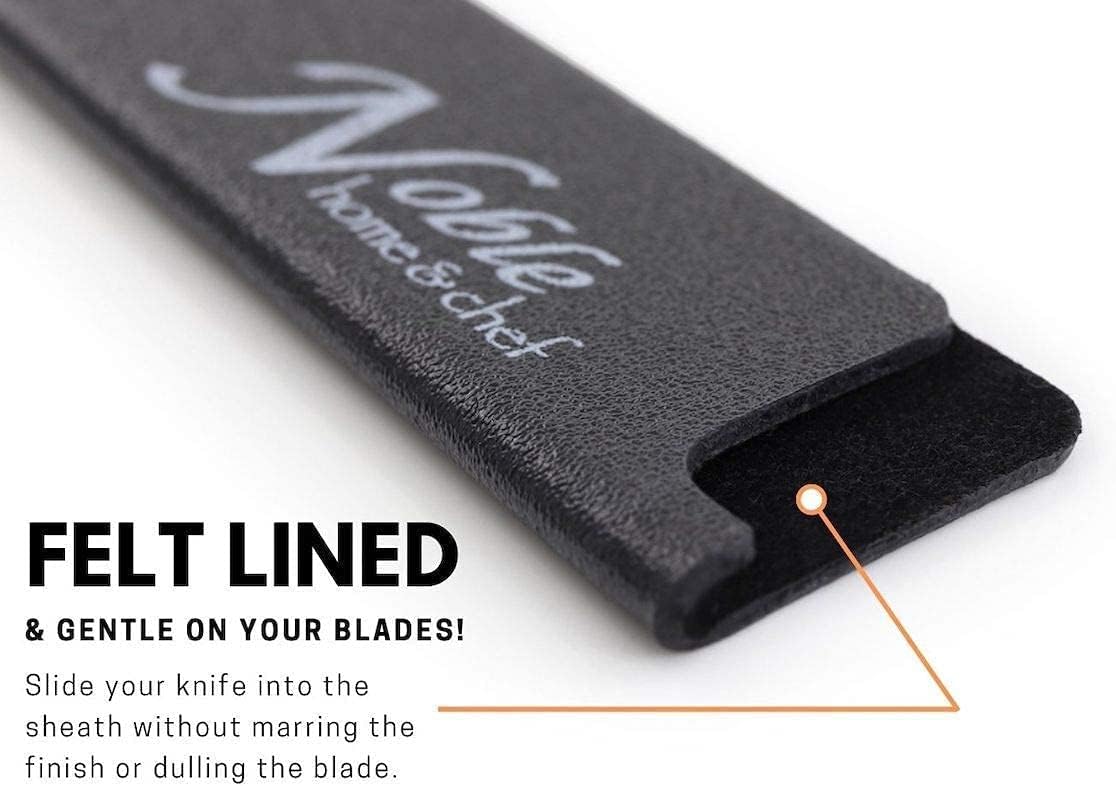 Chef’s Knife Roll (14 slots) and 10 Piece Knife Guards Bundle. Knife Bag Holds 10 Knives PLUS Meat Cleaver and Zippered Pouch. Knives Sheaths are Durable, Non-BPA, and Felt-Lined. Knives Not Included: Home & Kitchen