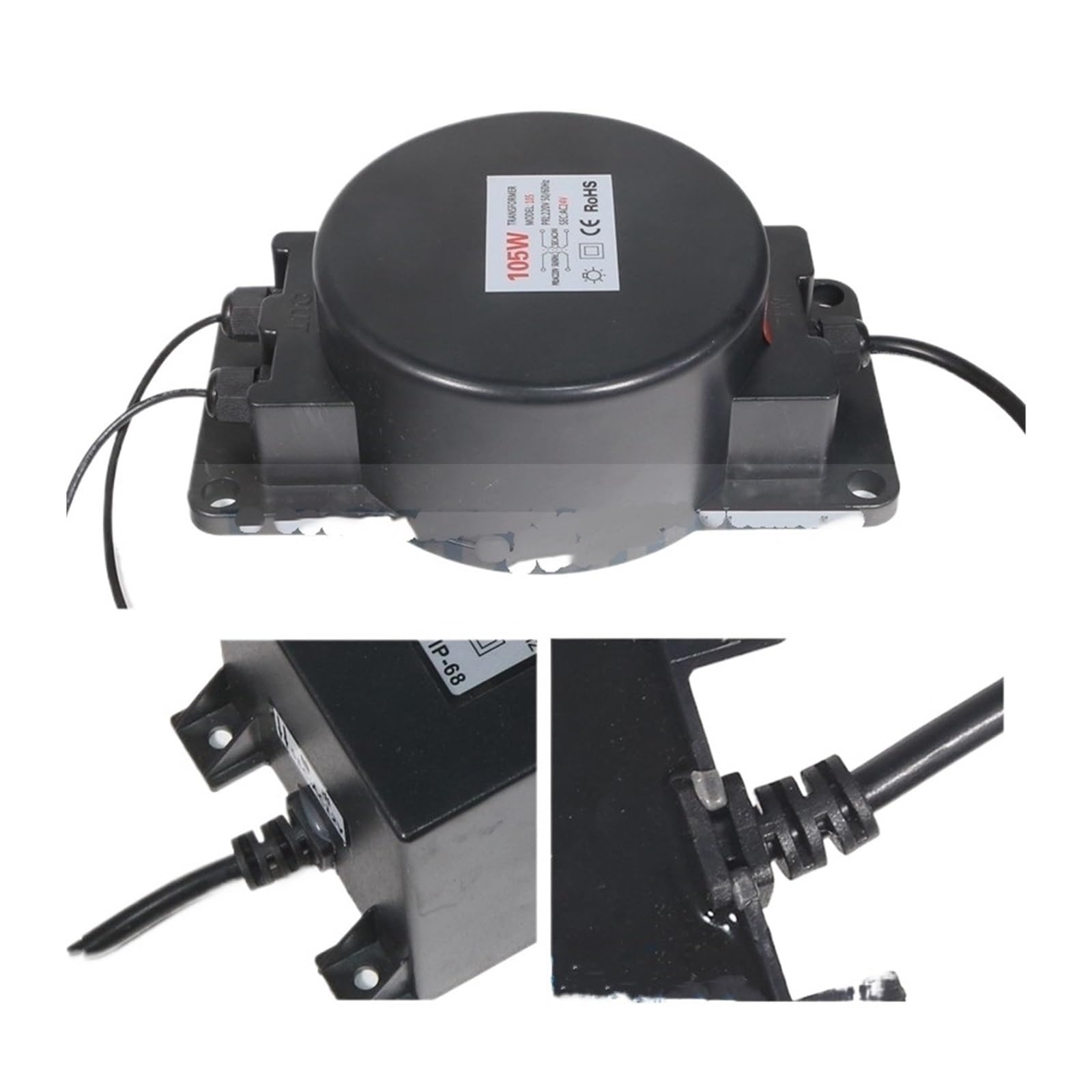 Transformador subacuático a prueba de agua Lámpara de fuente Led, lámpara subacuática especial impermeable, transformador 12v24v, encendido, unidad exterior IP68 30W 60W
