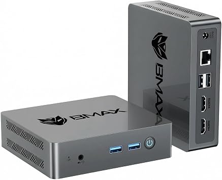 Bmax Mini PC Gaming Computers Intel N4500 Processor Max 2.8GHz Small Desktop Computer 8GB DDR4 RAM 256GB M.2 SSD Budget Micro Compact PCs 4K HD Dual HDMI, WiFi5 BT5.0 Prebuilt OS-Home Office B3 Pro