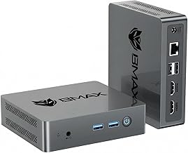 Bmax B3 Pro Mini PC, Intel N5095 Processor (4C/4T, Up to 2.9GHz) Beats N95/N97/N150 8GB RAM 256GB SSD, Micro Desktop Computer with Dual HDMI 4K, WiFi 5, Bluetooth 5.0 for Home & Office