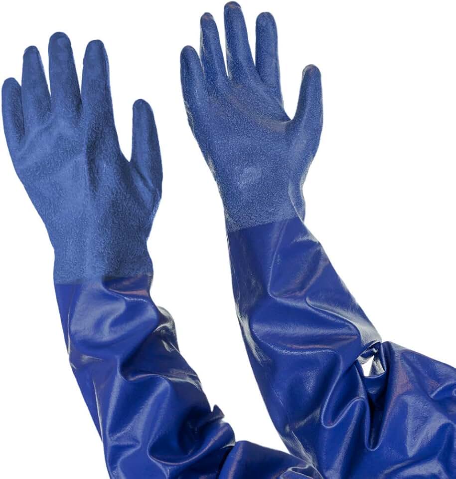 nitrile long cuff gloves