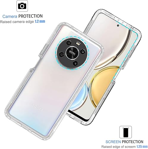 Miniatura 2 de Funda para Honor X9 (4G/5G)/Honor X30/Honor Magic4 Lite con protector de pantalla de vidrio templado, carcasa protectora de cuerpo completo