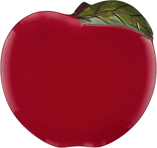 Miniatura 4 de UP ware - Juego de platos llanos de melamina de manzana, platos en forma de manzana para plato principal, pasta y ensalada, sin BPA, aptos para