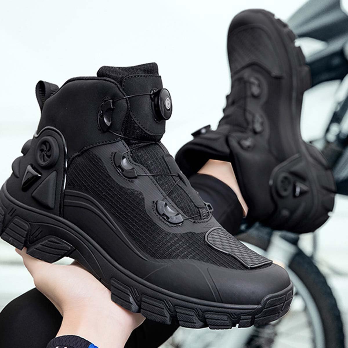 Scarpe da Moto per Uomo e Donna Stivali Motociclisti Resistenti e Comode Scarpe da Equitazione Stradale con Supporto alla Caviglia