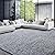 HOMBYS Shaggy Area Rug 9x12 Feet, Ultra Soft Large Plush Faux Fur Carpet, Non-Skid Bedroom Living Room Rug for Kids Playroom Home Decor, Light Grey