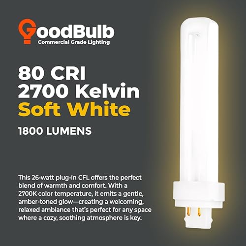 Miniatura 147 de GoodBulb - Focos CFL PL, paquete de 10 unidades 3500K