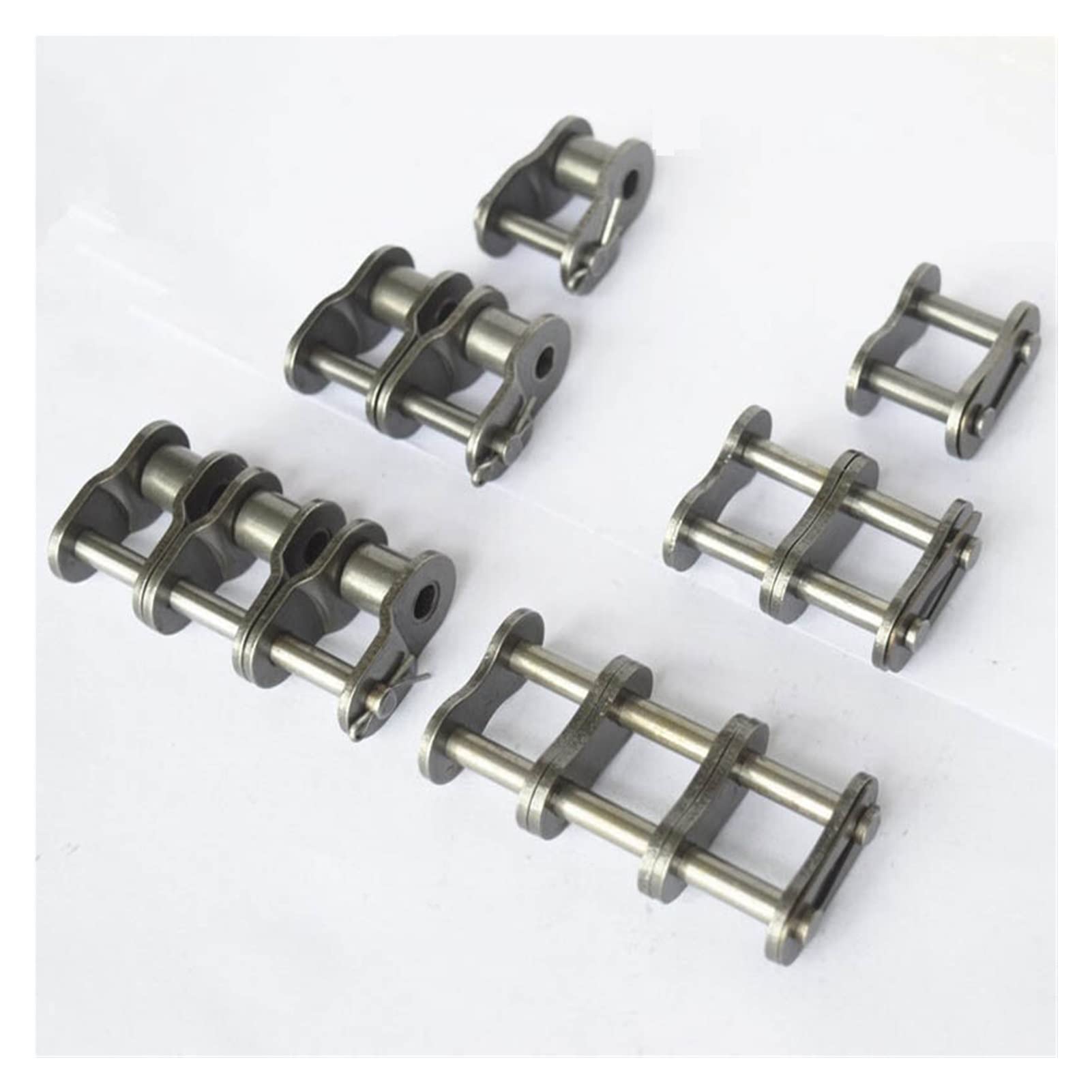 1-3 Row Half Buckle Or Full Buckle Roller Transmission Chain Join Roller Chain Connector MINGPING (Size : 08B-3 Connector, Style : Half Buckle)