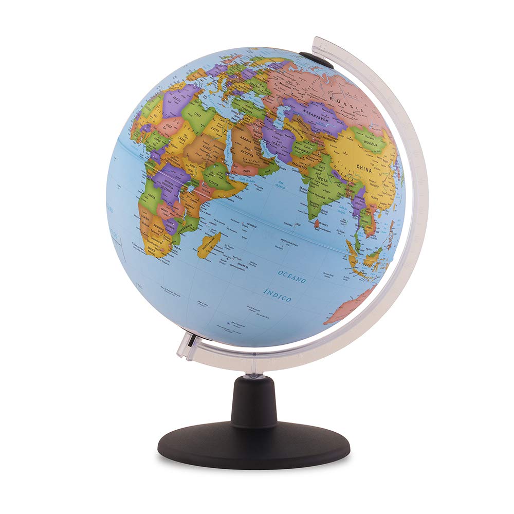 Tecnodidattica, Globo Terráqueo NATGEO Beginners 30, Cartografía Política oficial National Geographic Beginners, Giratorio, Texto en Español, Diámetro de 30 cm
