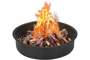 OUSHENG 48 Inch Outdoor Fire Pit Ring for Unforgettable Backyard Evenings