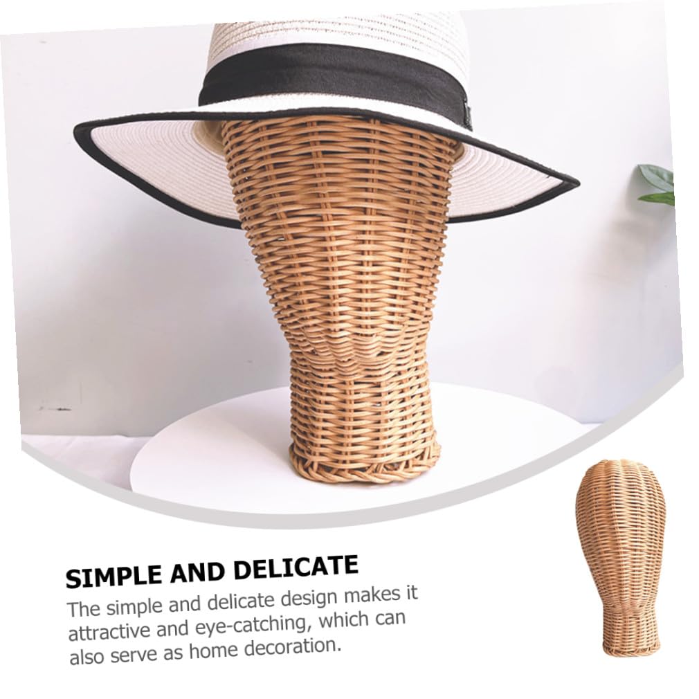 Soporte para Sombreros de Ratán Diseño Dome, Expositor Atractivo y Delicado para Mantener y Exhibir Gorras en Tiendas o Centros Comerciales