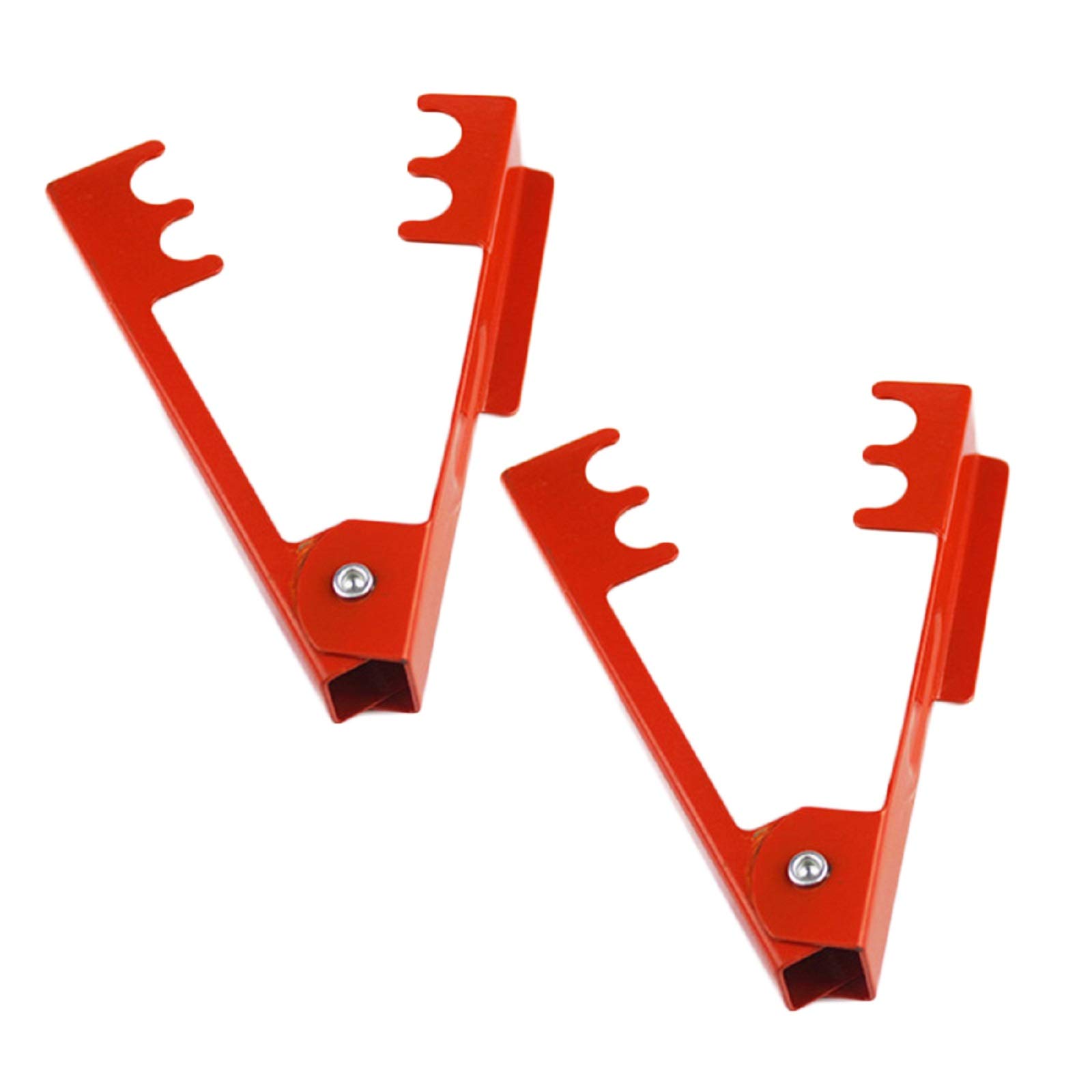 LBZE 2pcs Thorn and Leaf Stripper,Metal Rose Removing Burrs Pliers,Thorn Remover for Roses&Garden Glove 14cm (Red)