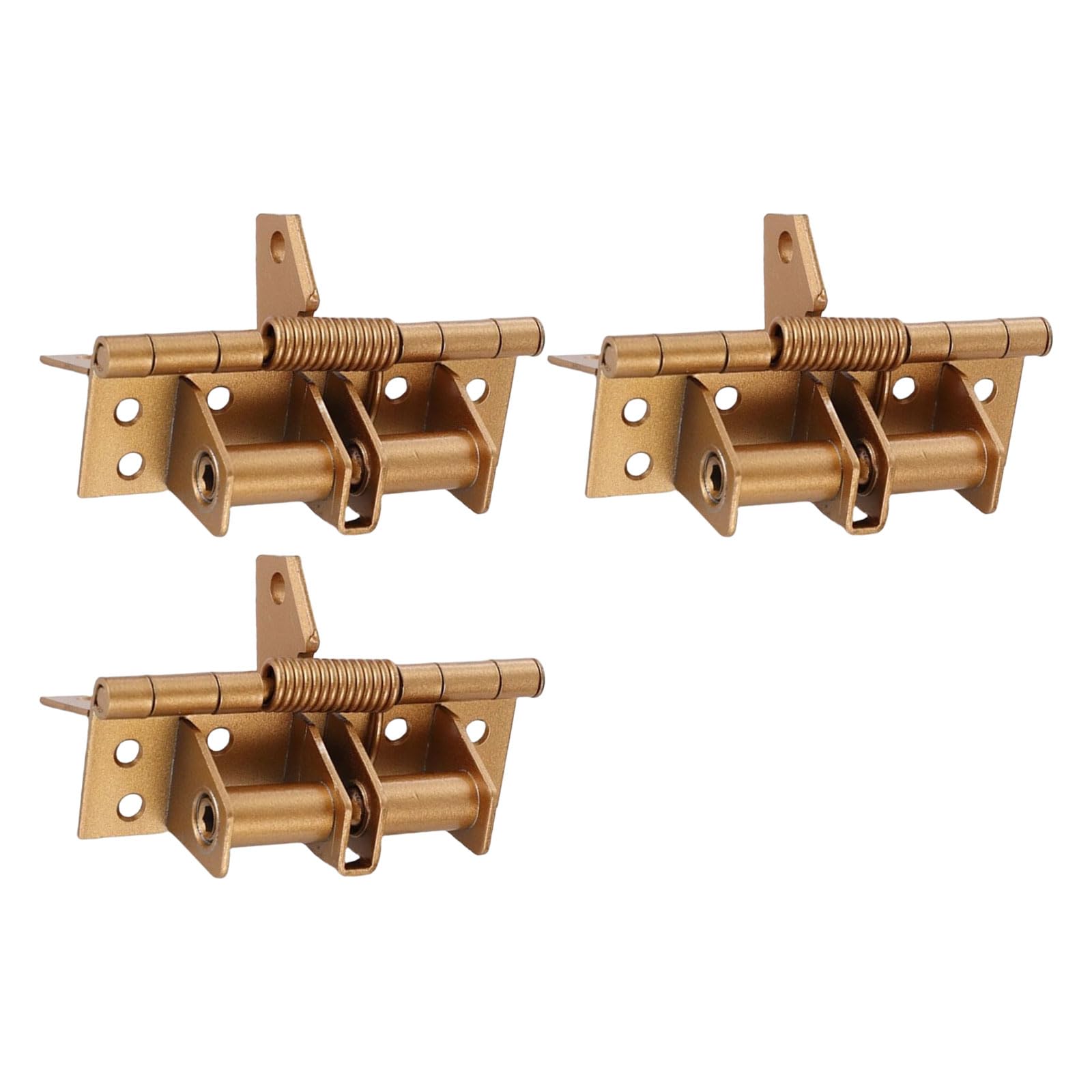 Jazuaiao Gold 3Pcs Closing Spring Door Hinge 90 Degree Positioning Automatic Door Hinge Hardware For Wood Cabinet Accessory