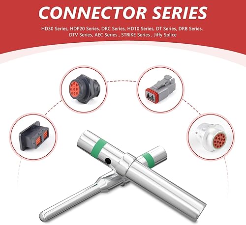 Miniatura 7 de Newdeli 30 pares de conectores Deutsch DT tamaño 16 contactos sólidos, clavijas macho 0460-215-16141  enchufes hembra 0462-209-16141, kit de