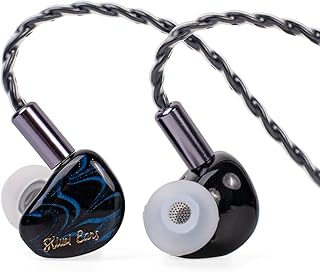 Linsoul Kiwi Ears Cadenza 10mm Beryllium Dynamic Driver IEM 3D Printed with Detachable Interchangeable Plug 0.78 2pin 3.5mm IEM Cable for Musician Audiophile (Cadenza, Cadenza-Blue)