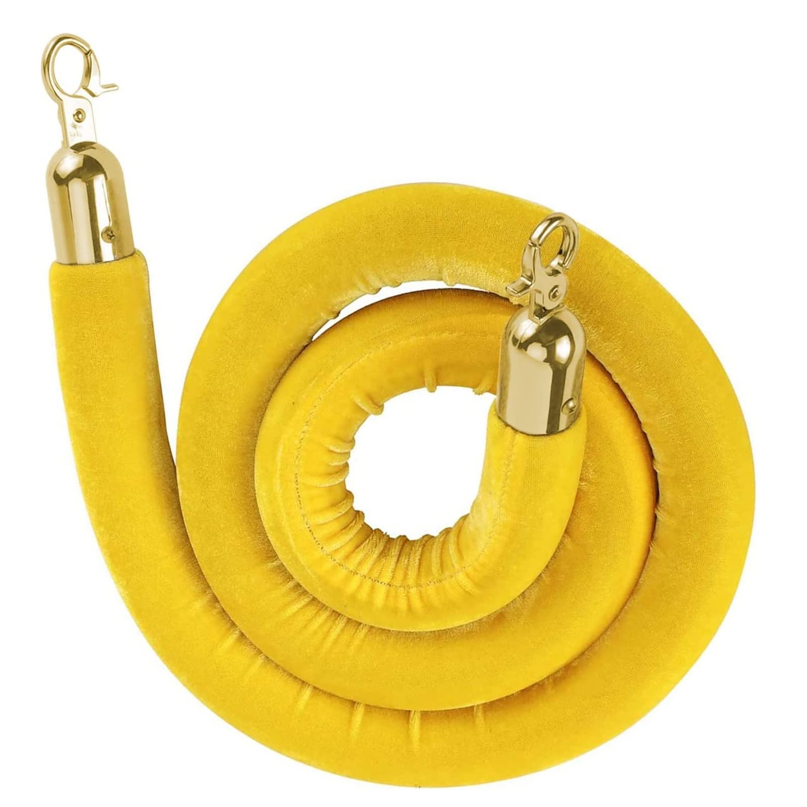 AUNANGLJSCS Rope barriers, Rope Divider,Queue Barrier for VIP Entry, HospitalBank Hanging Stanchion RopeCrowd Control(Yellow,0.6M/24Inch/2Ft)