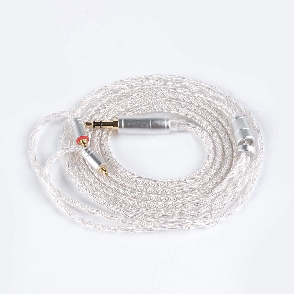 NEX KBEAR 16 Core Silver Plated Copper High Purity Copper Hybrid Braided Upgrade in Ear Earphone Cable（MMCX 3.5mm）
