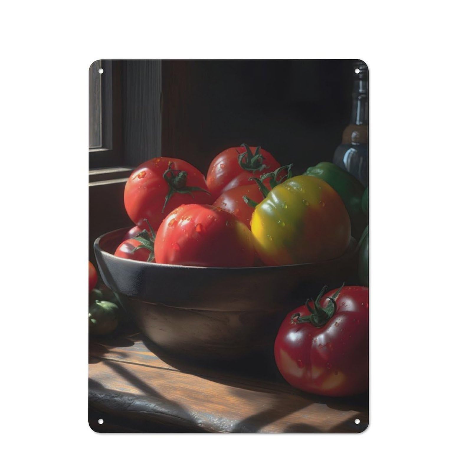 Junmoney Vintage Paprika Vintage Tin Sign 40X30cm With For Guest Room Or Hallway, Suited To Wall Displays In Guest Rooms And Hallways