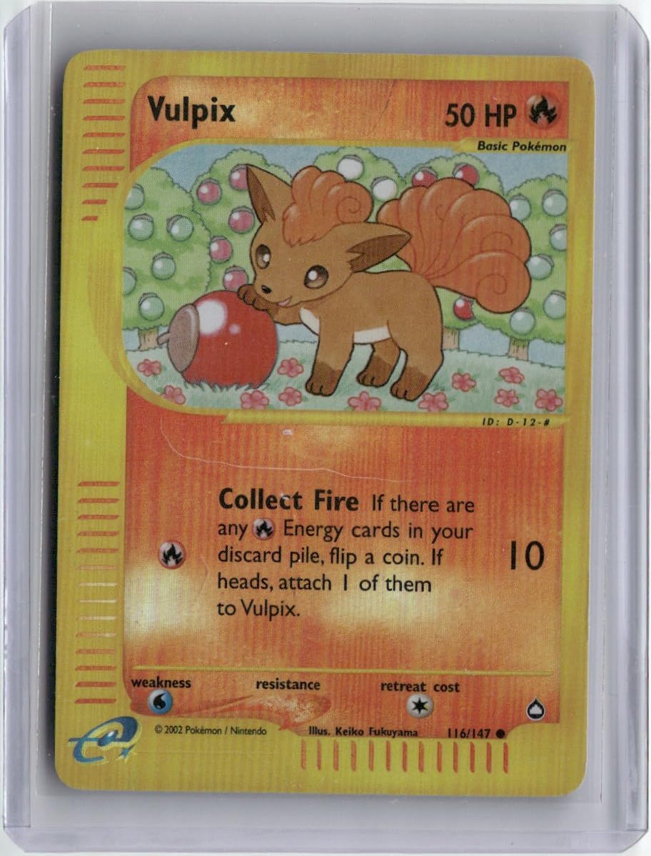 2003 PKM Aquapolis Vulpix 116/147 Common Reverse Holo TCG Trading Card Game Card