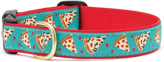 Up Country Dog Collar - Pizza Lover (Small Narrow - fits Necks 9"-15")