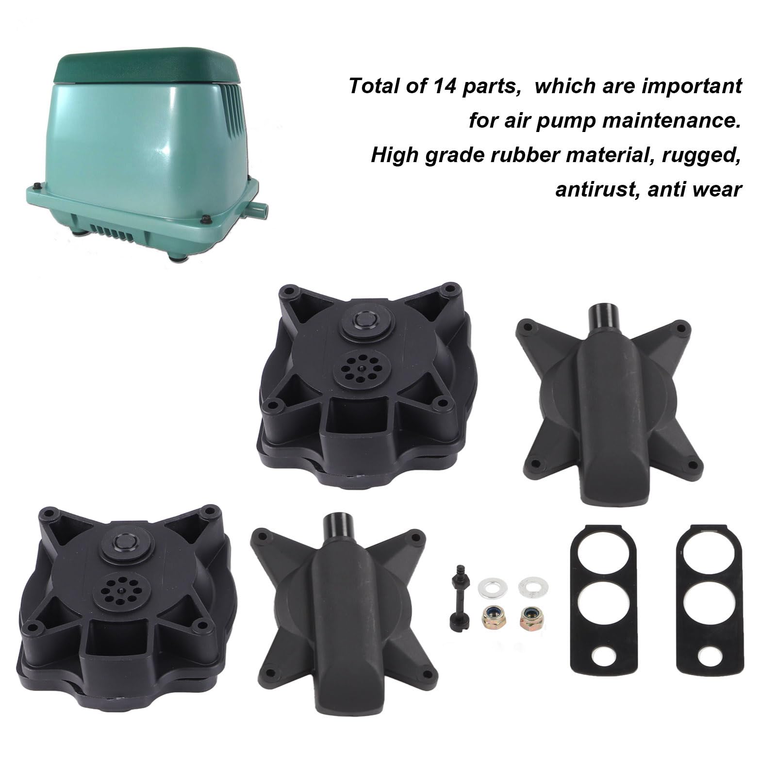 Kit di riparazione della pompa dell'aria di ricambio per Hiblow -100-120, kit di ricostruzione della pompa dell'aria settica con set di guarnizioni e cuscinetti in go