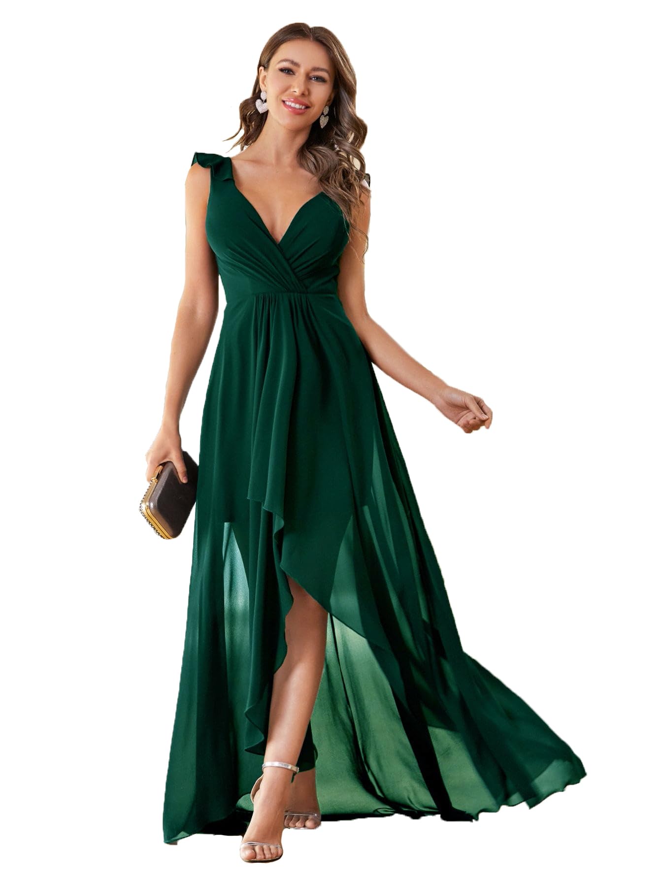 Chiffon High-Low Hem Dress