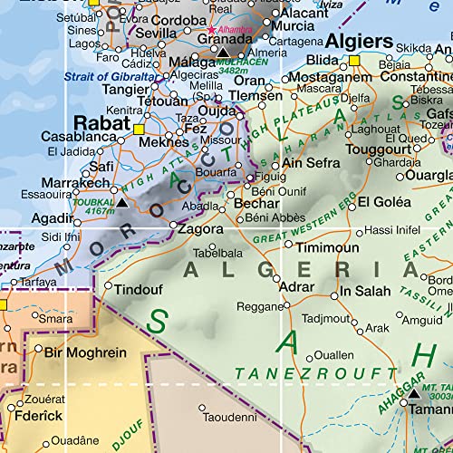 empireposter - Landkarten - Africa Map - für Heimbüro - Größe (cm), ca. 61x91,5 - Poster, NEU -