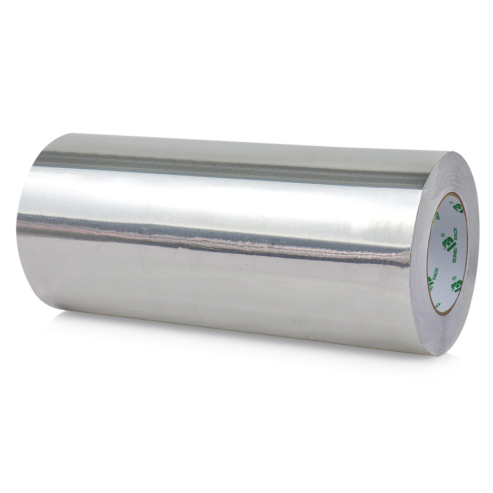 BOMEI PACK Aluminium Klebeban 300mm x 50 m, selbstklebendes Alu-Klebeband-Aluband, Wasserdichtes- und hitzebeständiges Band zum Versiegeln, Reparieren und Isolieren
