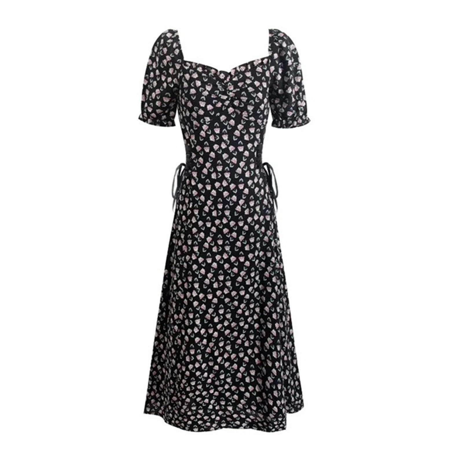 Robe florale avec ceinture cintrée à la taille pour sculpter la silhouette
