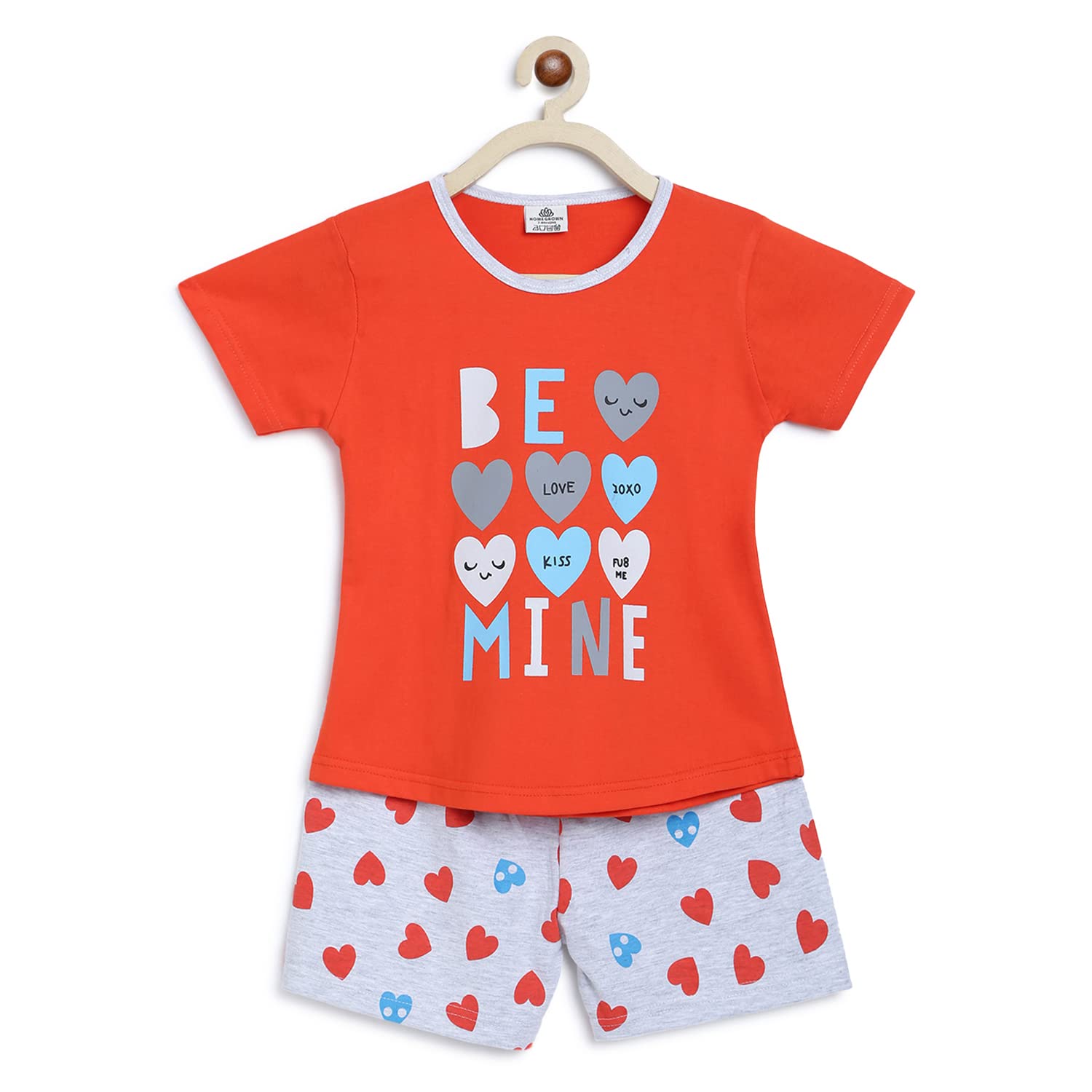 HOMEGROWN Girls Cotton Nightsuits