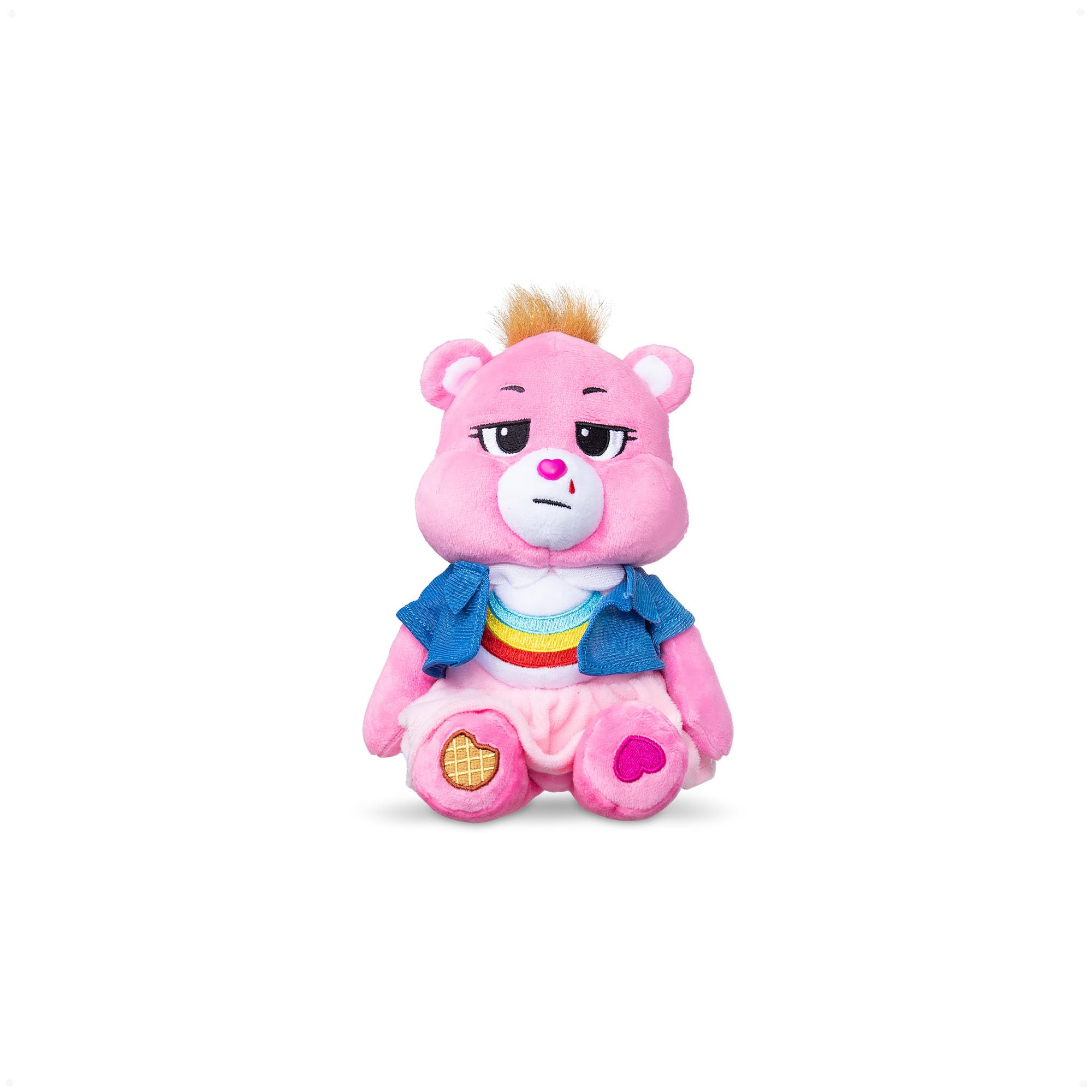 Care Bears x Stranger Things Fun Size Plush - Cheer Bear as Eleven, 9 Inch Plush - Soft, Huggable Plushie, Stuffed Animal for Girls and Boys, Ages 4+