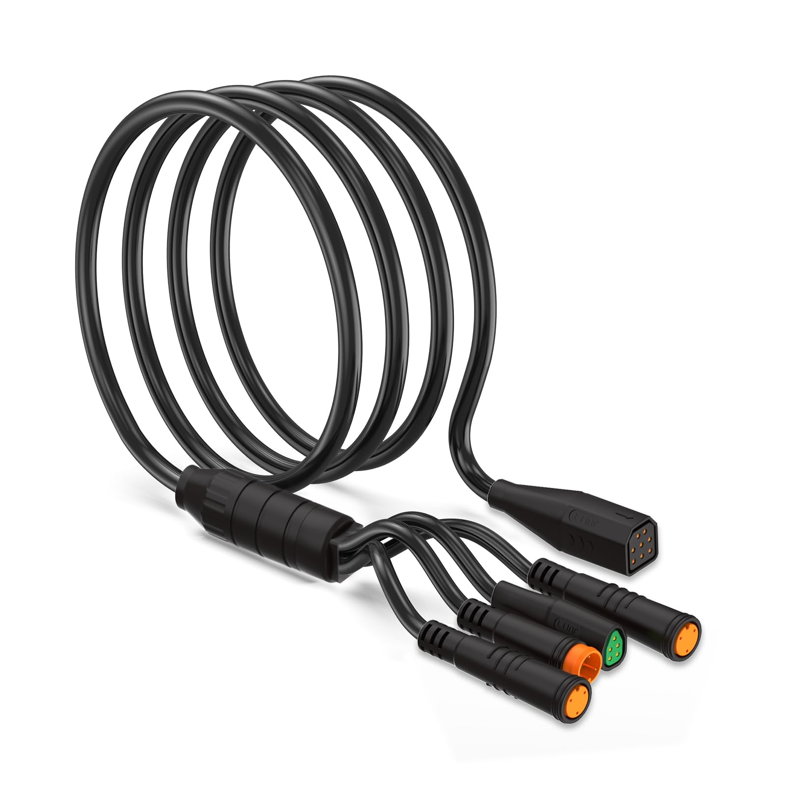 Varstrom 1T4 Cable for BAFANG CAN Protocol BBS01B/BBS02B/HD/M225/M325/M625/M200/M300/M400 Mid Drive Motor,8Pin Waterproof 1T4 Wiring Harness for Display,Brakes and Thumb Throttle-110cm