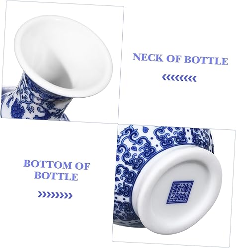 Miniatura 7 de Jarrón de porcelana azul y blanco Jardinera de cerámica Jarrón chino Jingdezhen Jarrón chino Botella de jengibre de cerámica Jarrón Vintage Jarrones
