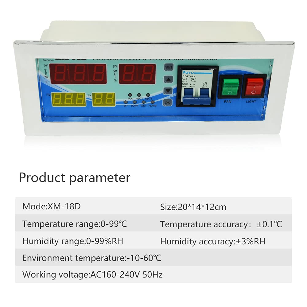 Contrôleur Automatique XM-18D Pour Incubateur à Œufs - Gestion Température Et Humidité