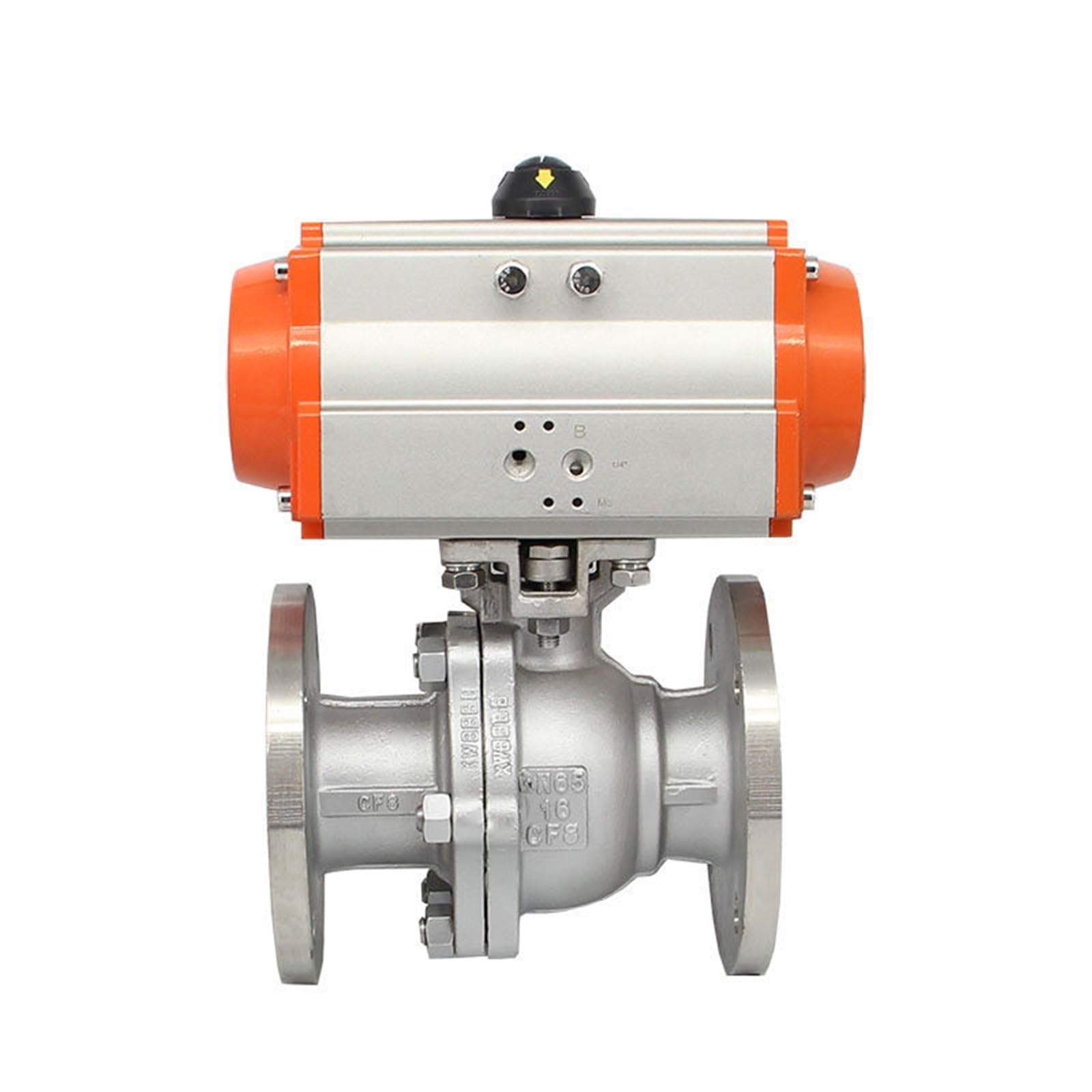 BOOGHIGC Q641F-16P 2-1/2inch Stainless steel flange pneumatic ball valve High temperature steam emergency quick shut-off 1Pcs