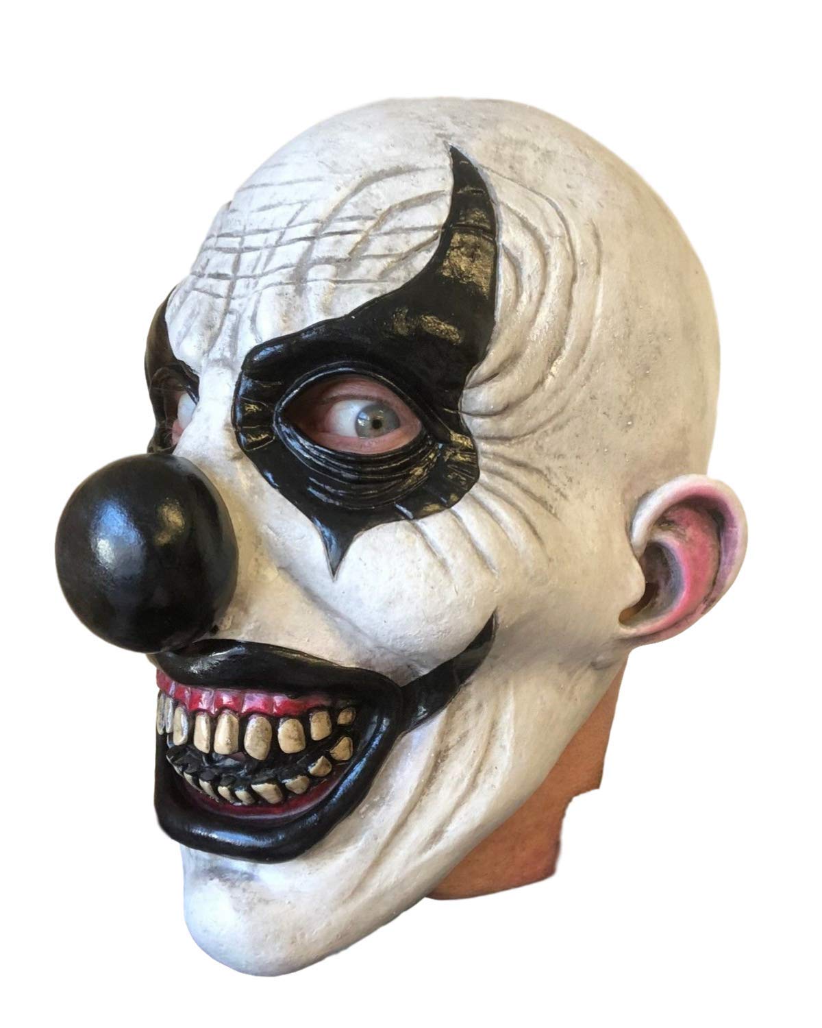 Rubber Johnnies KILLER CLOWN MASK, Latex, Scary Clown MASKS, EVIL, MASKS for Adults Creepy, Clown COSTUME, Halloween, Fancy Dress - Image 2
