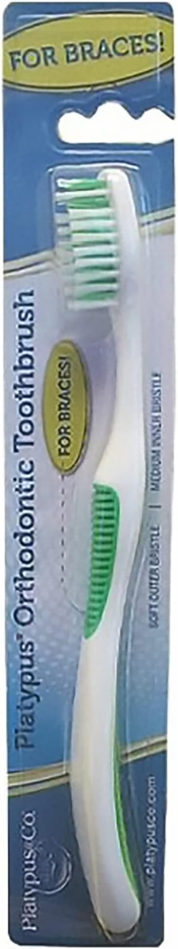 Platypus Orthodontic Toothbrush for Braces | Soft Bristle Braces Toothbrush