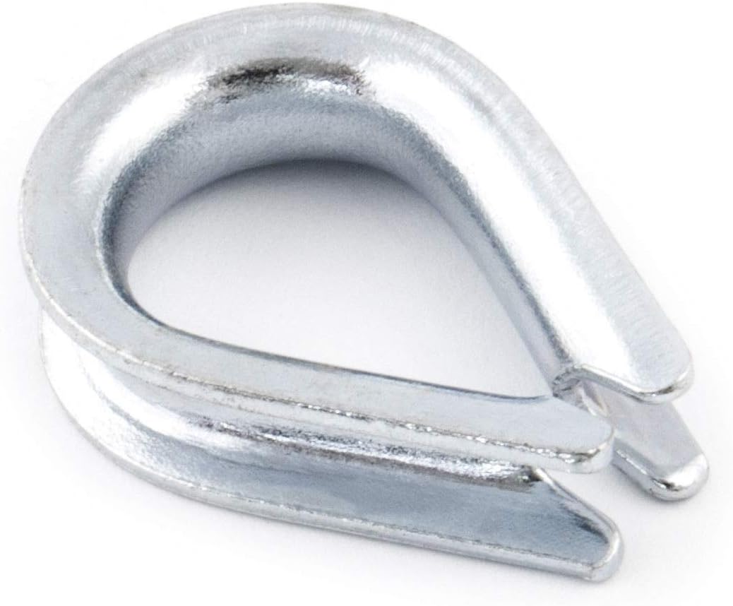 10 x 10 mm Thimble Rope Clip Clamp Fixing Loose Ends of Wire, Jute and