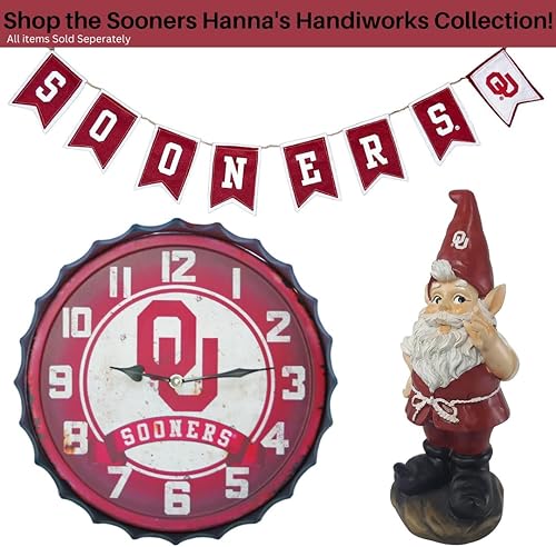 Miniatura 9 de Hanna's Handiworks Estatua de gnomo de Alabama Crimson Tide, figura de resina para interiores y exteriores, para decorar jardín, dormitorio,