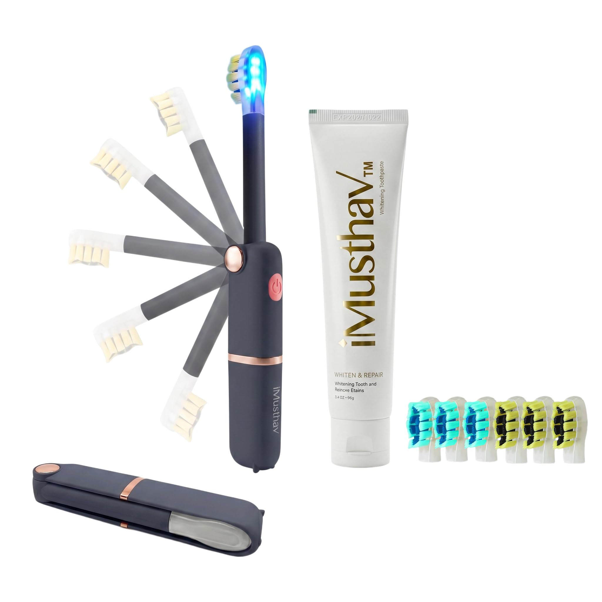 Photo 1 of iMusthav Sonic Electric Toothbrush - Foldable Travel, Grey