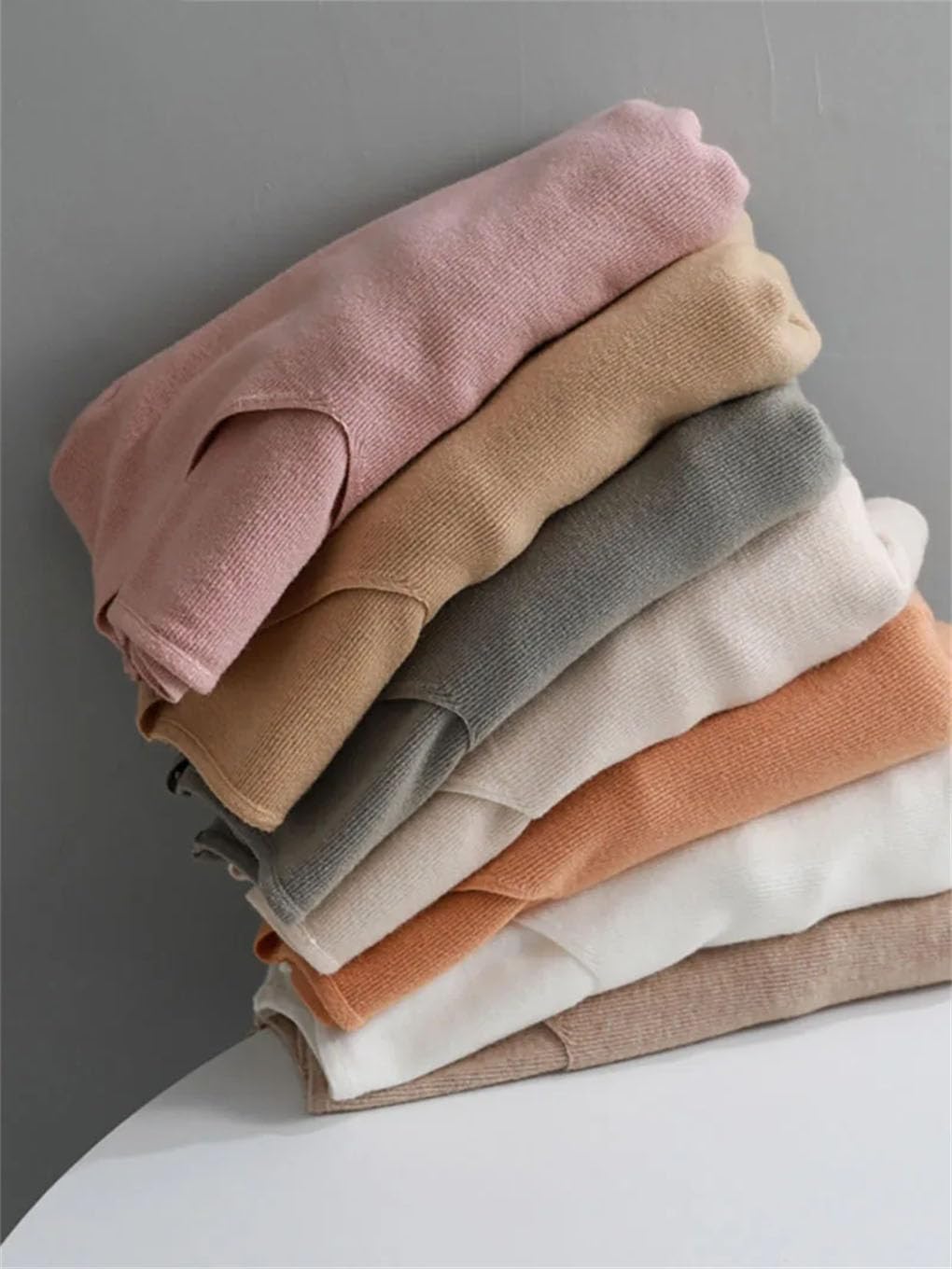 Maglione invernale casual pullover per le donne con scollo a V solido maglia sottile manica lunga maglioni caldi