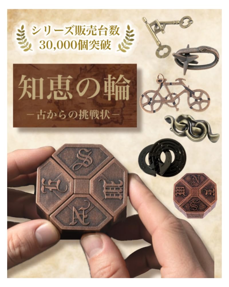 Amazon.co.jp: 【NZ-base】知恵の輪 ちえのわ 大人 難易度マックス 【6