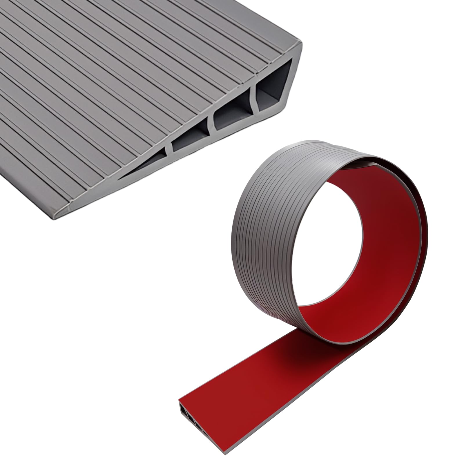 Rampa di soglia,100×8×2cm, rampe di soglia, rampa per sedia a rotelle in PVC, profilo di transizione, autoadesiva, rampa di soglia per robot aspirapolvere, passeggini, deambulatori o monopattini