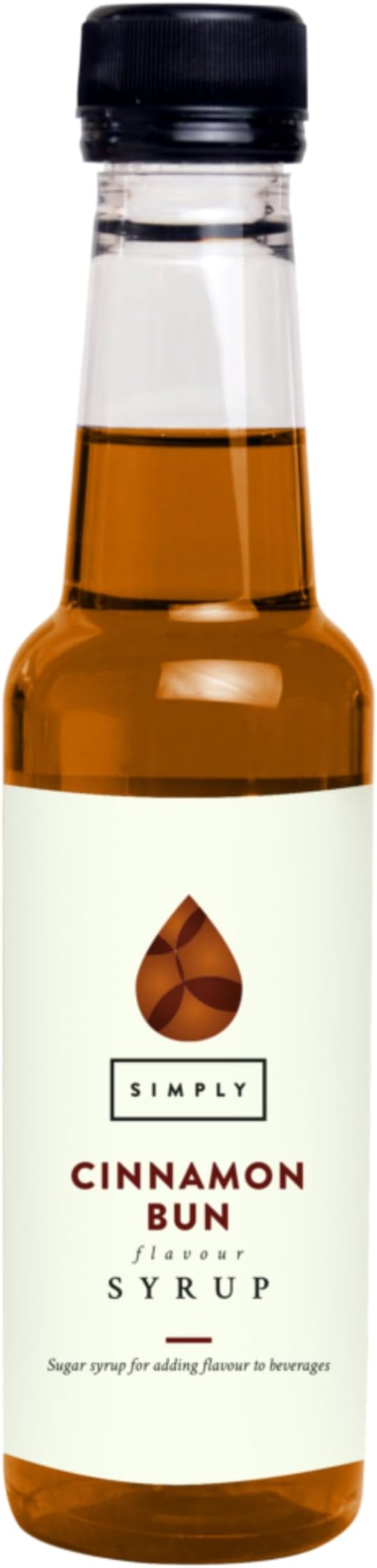 Simply Cinnamon Bun Syrup, Vegan, Nut Free & Halal Certified Flavoured Syrup for Coffee, Cocktails & Baking (250ml)